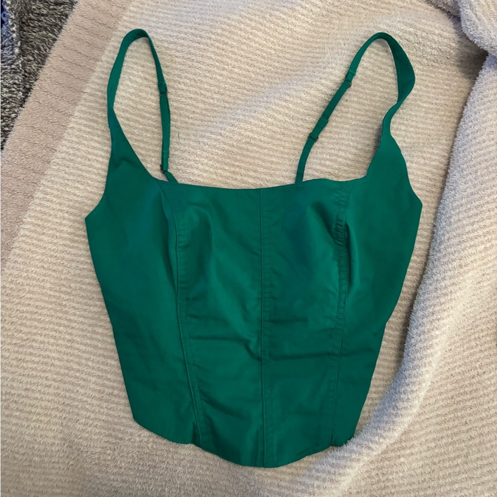 Abercrombie & Fitch Green Corset Top